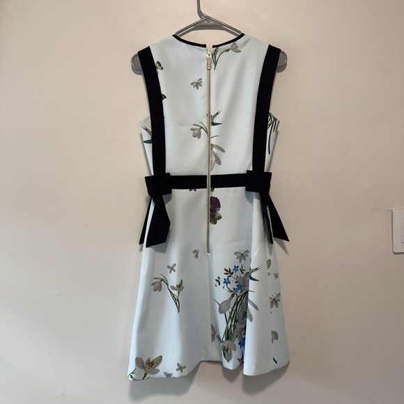 Ted Baker Sipnela Blue Floral Bow Dress Size 1/Small - Picture 10 of 12
